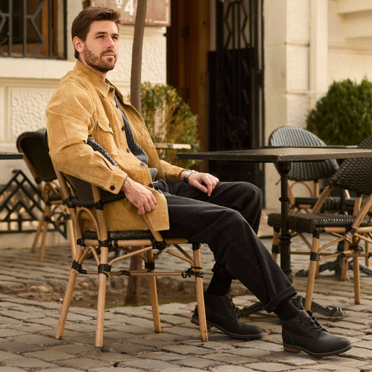 Botin Mid Cuero Hombre Torri - Negro