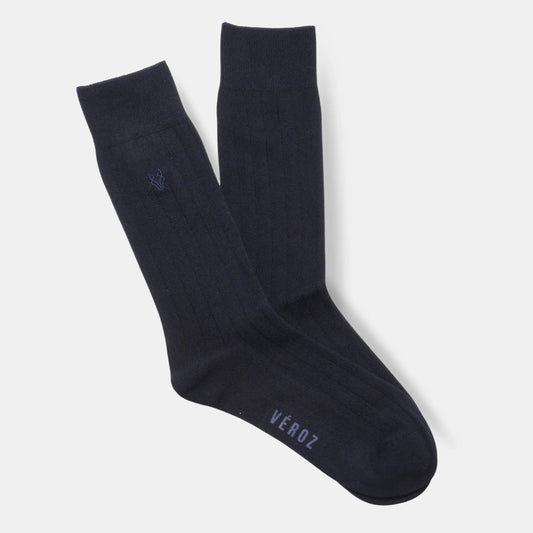 Calcetín Algodón Hombre Formal Liso - Azul