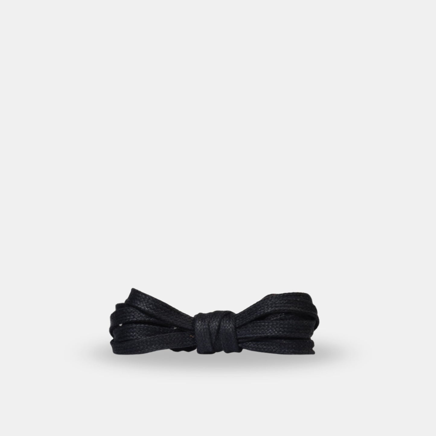 Cordones Algodón Encerado Plano - Negro