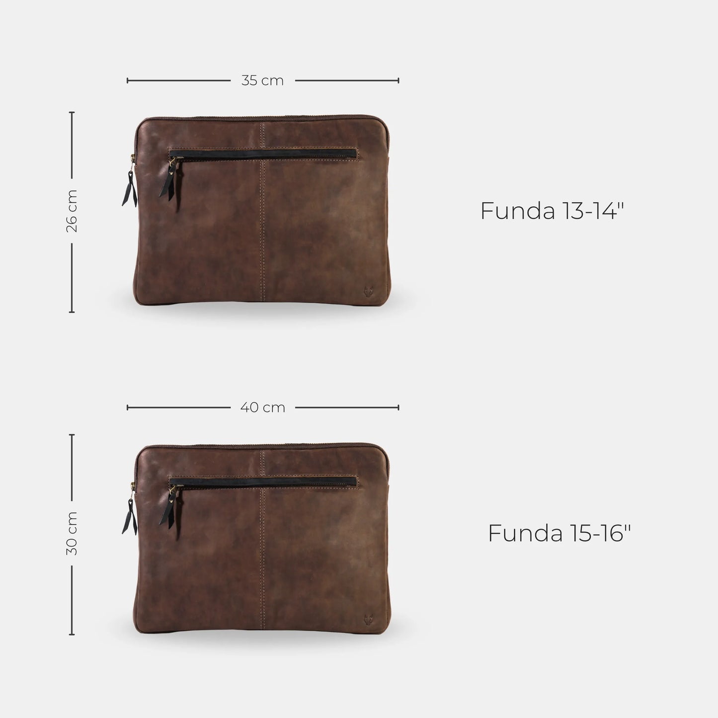 Funda Notebook Cuero Hudson - Chocolate