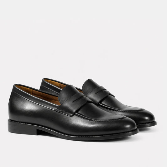 Mocasin Cuero Hombre Mazzini - Negro