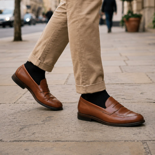 Mocasin Cuero Hombre Mazzini - Whisky