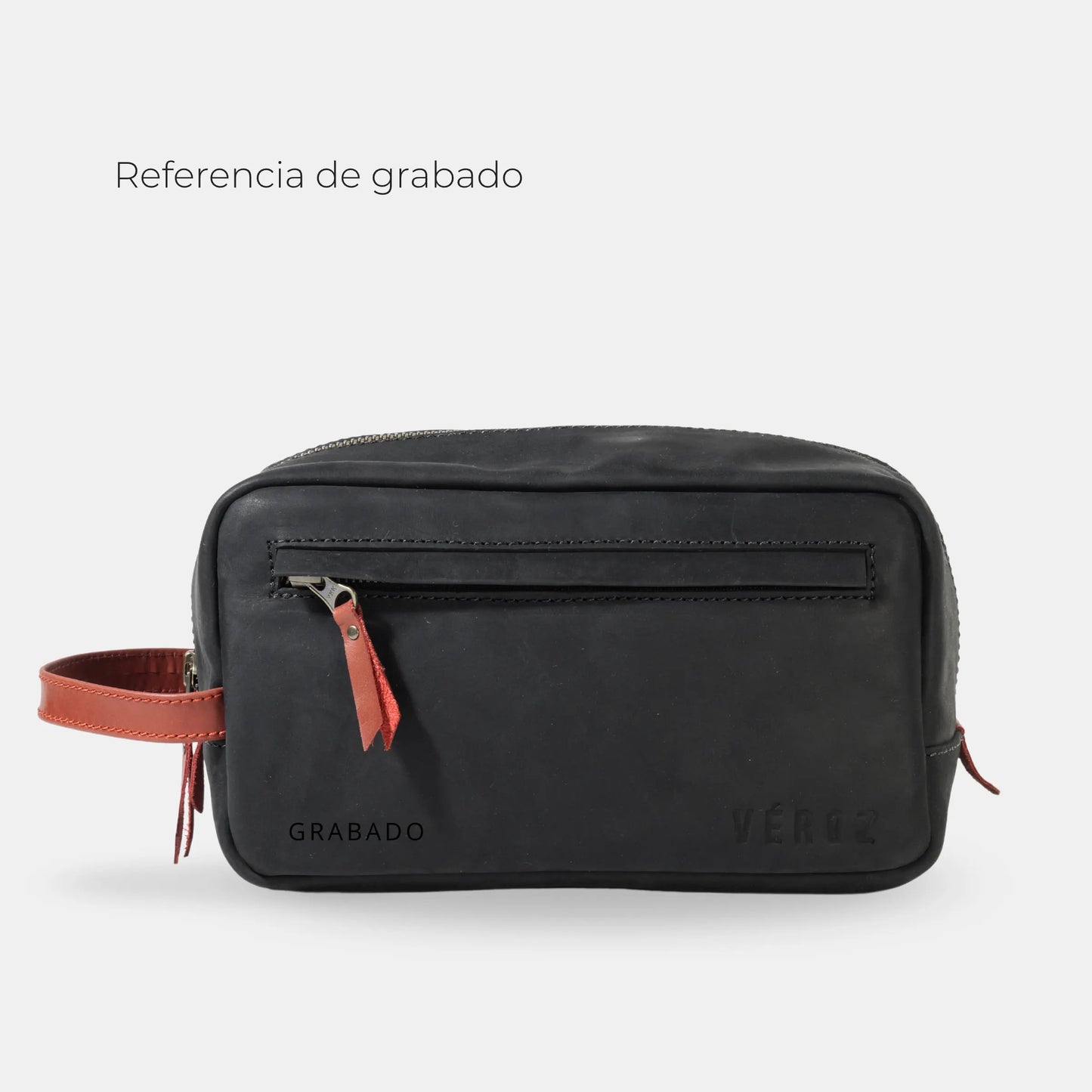 Neceser Cuero Tiber - Negro