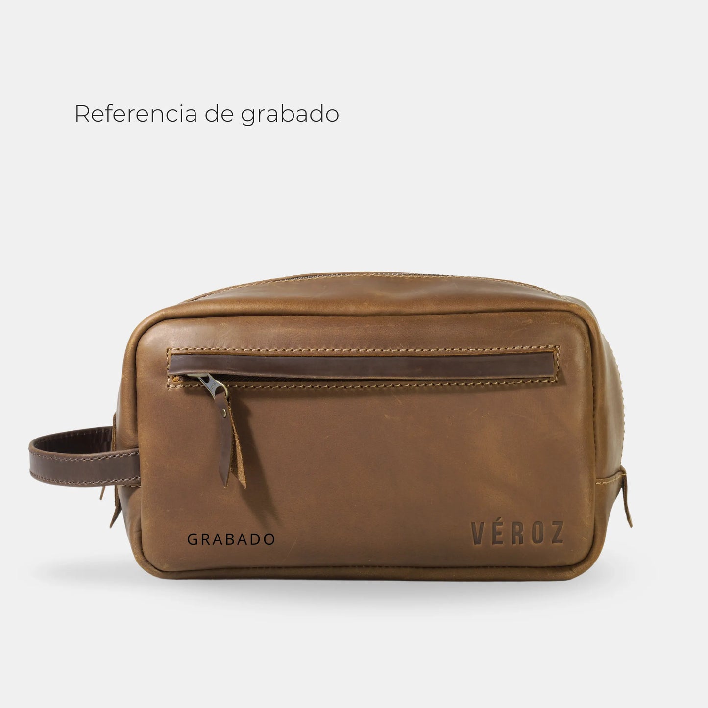 Neceser Cuero Tiber - Tabaco