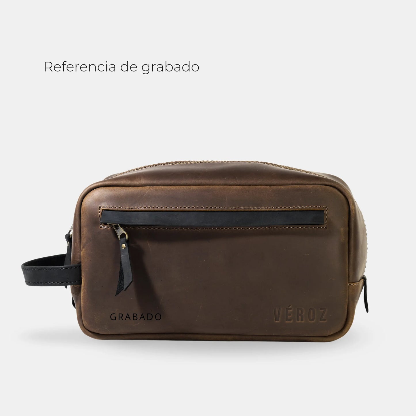 Neceser Cuero Tiber - Chocolate
