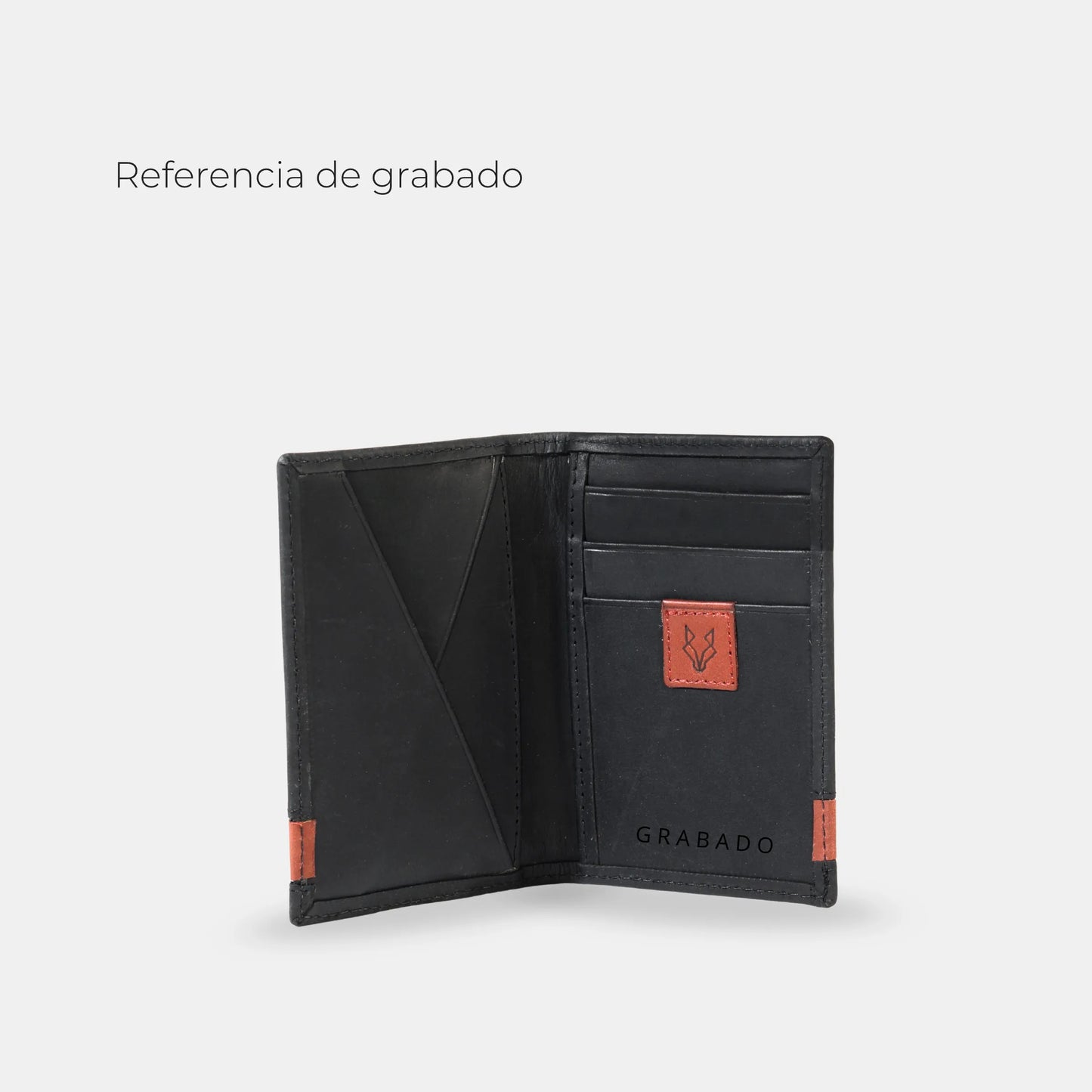 Tarjetero Cuero Nilo - Negro
