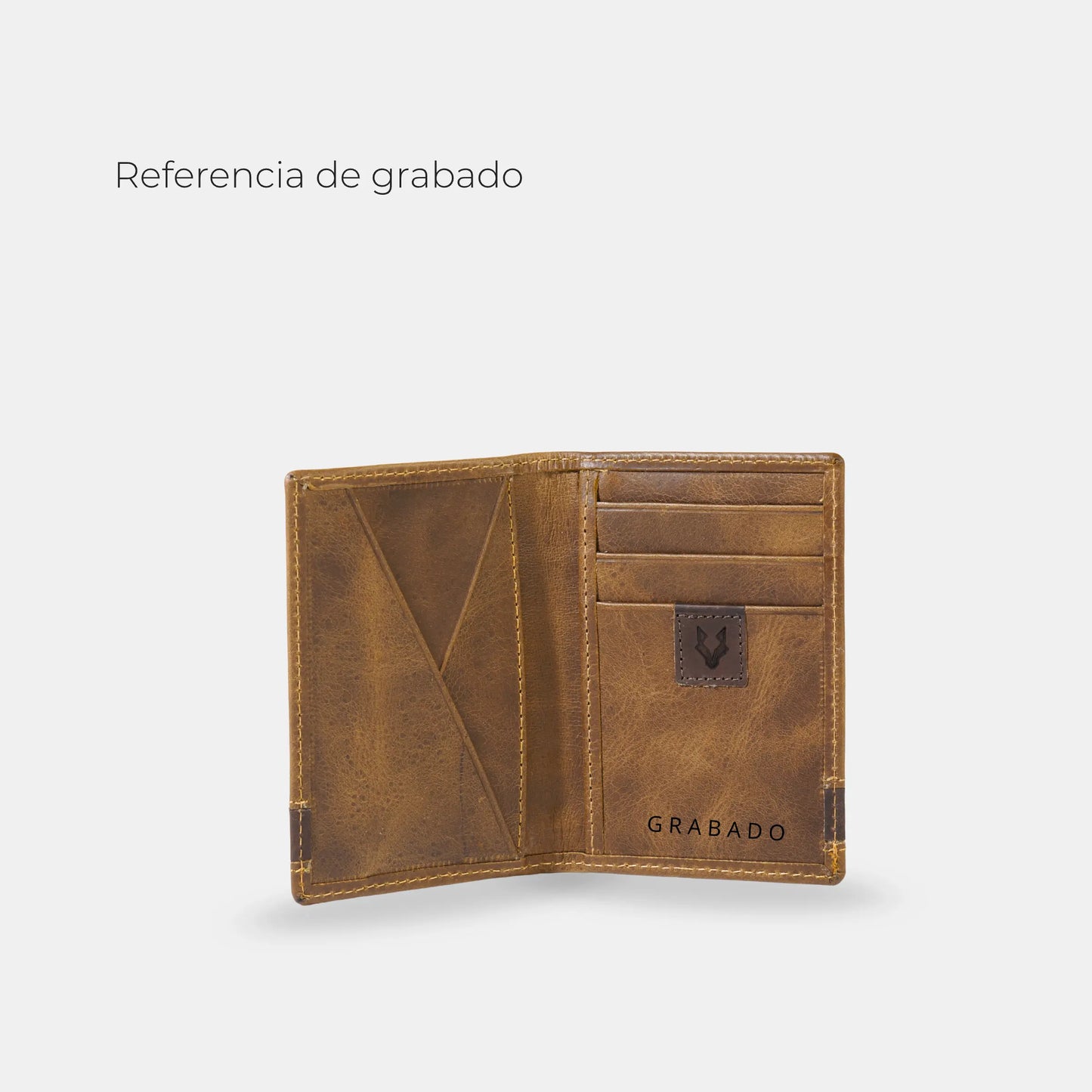 Tarjetero Cuero Nilo - Tabaco