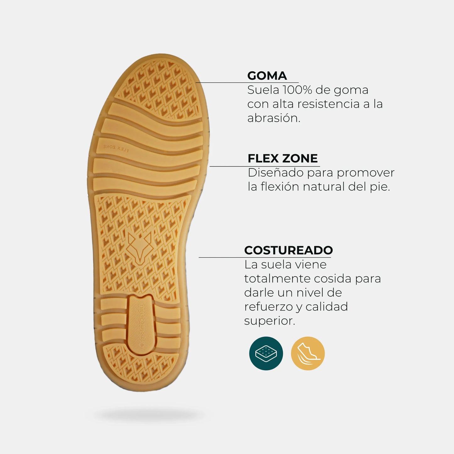 Zapatilla Cuero Hombre Rialto - Cafe