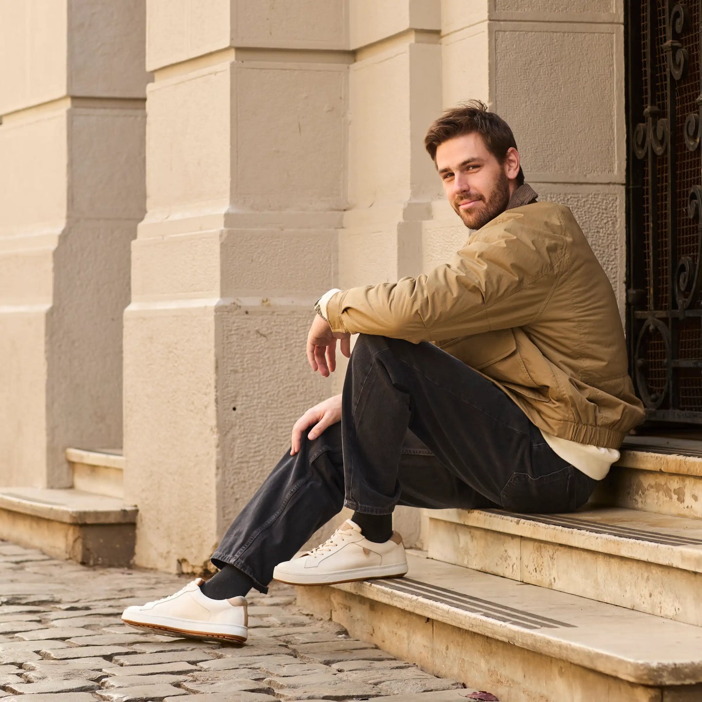 Zapatilla Cuero Hombre Vecchio - Blanco