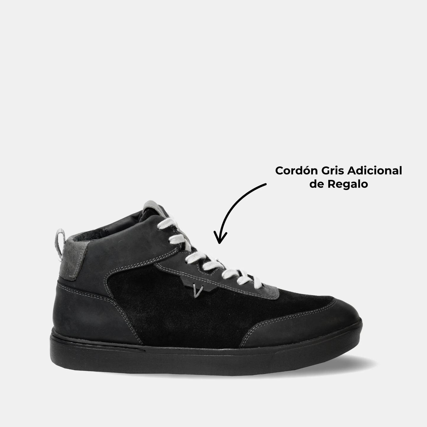 Zapatilla Cuero Hombre Trend Mid Light - Negro