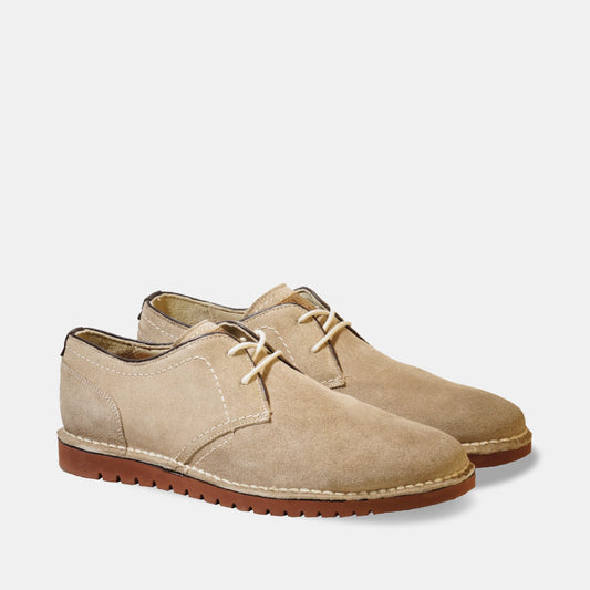 Zapato Cuero Hombre Harbour - Arena