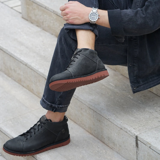 Zapato Mid Cuero Hombre Milenio Mid - Negro