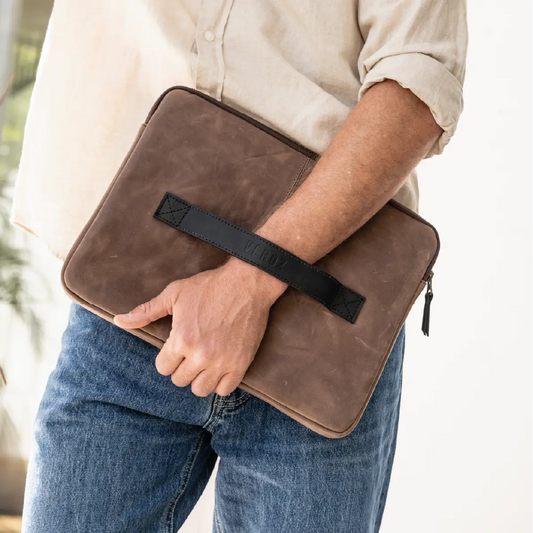 Funda Notebook Cuero Hudson - Chocolate