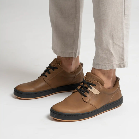 Zapatilla Cuero Hombre Russky - Tabaco