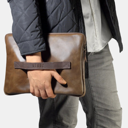 Funda Notebook Cuero Hudson - Tabaco