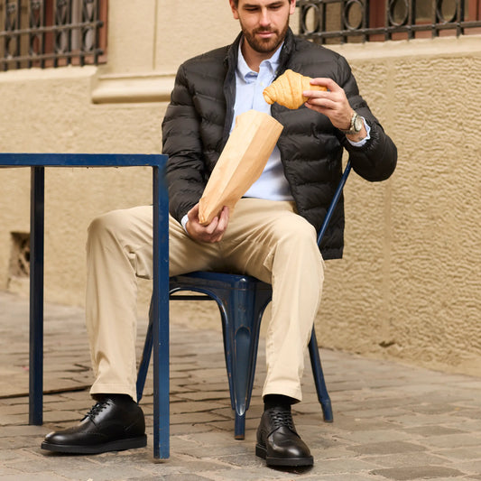 Zapato Cuero Hombre Scalzi - Negro