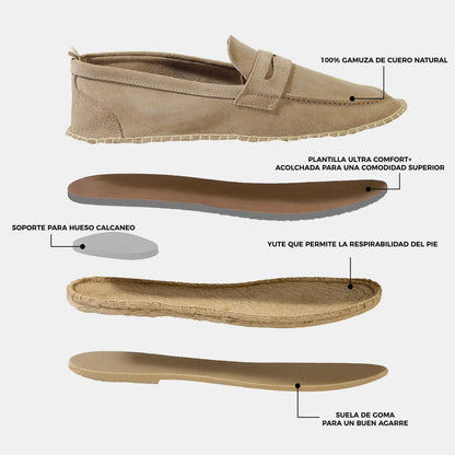 Alpargata Gamuza Hombre Espontas - Arena