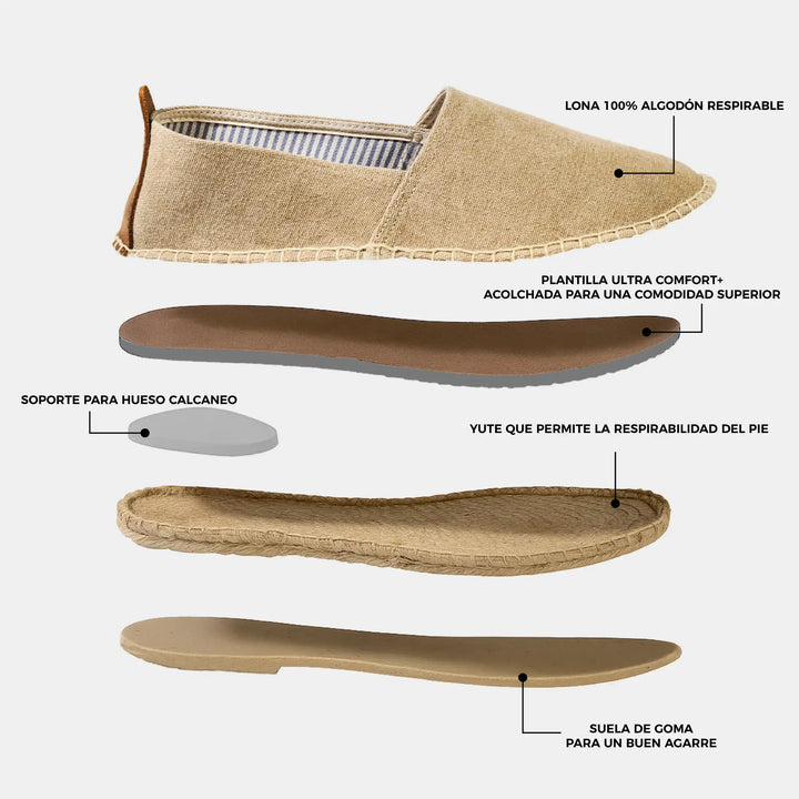 Alpargata Algodon Hombre Seven - Beige