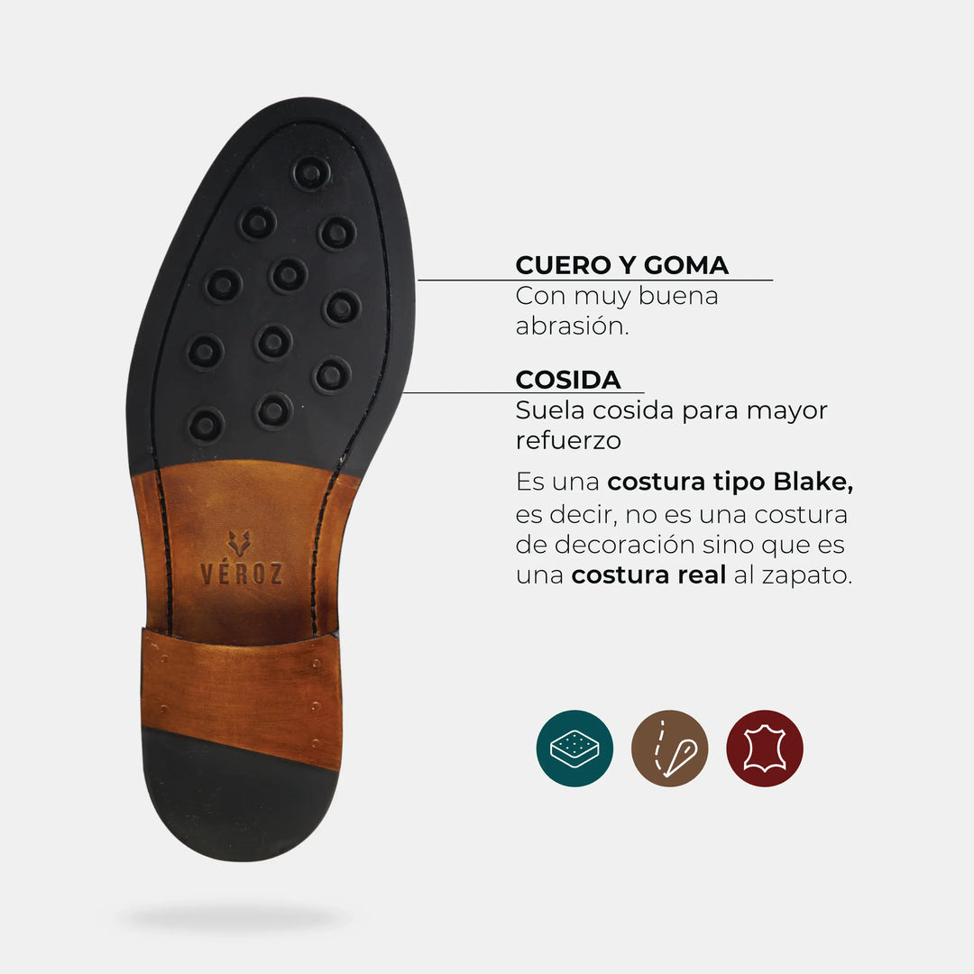 Zapato Cuero Hombre Bosforo - Cafe