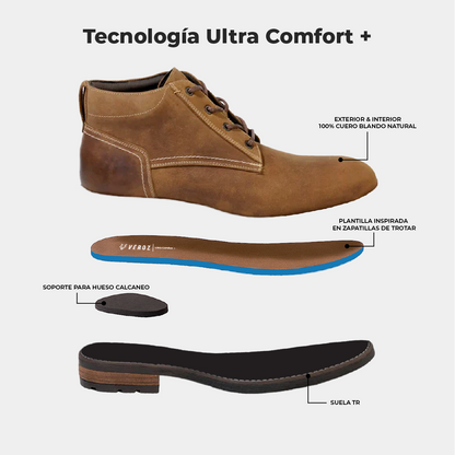 Botin Mid Cuero Hombre Torri - Tabaco