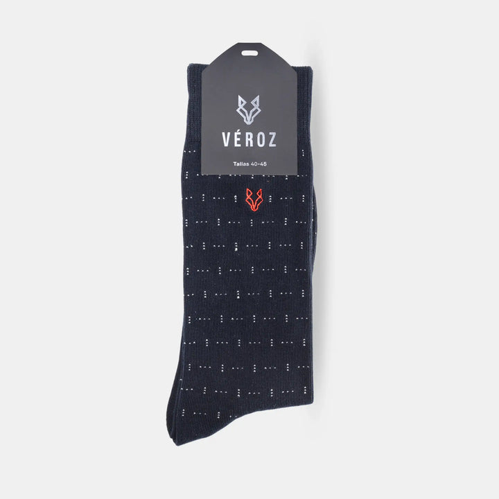 Calcetín Algodón Hombre Morse Casual - Azul/Gris