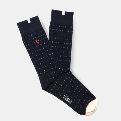 Calcetín Algodón Hombre Morse Casual - Azul/Gris