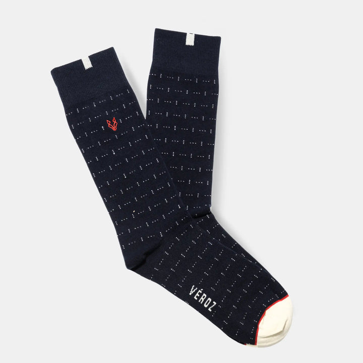 Calcetín Algodón Hombre Morse Casual - Azul/Gris