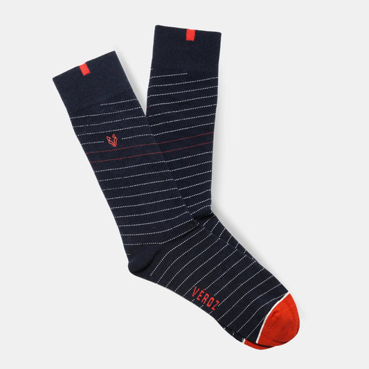 Calcetín Algodón Hombre Tornado Casual - Azul/Rojo