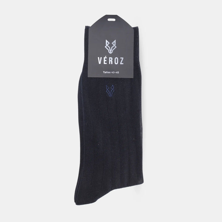 Calcetín Algodón Hombre Formal Liso - Azul