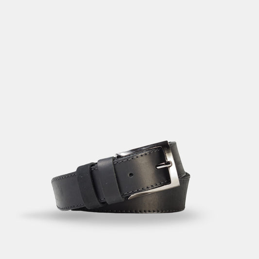 Cinturón Cuero Hombre Casual - Negro