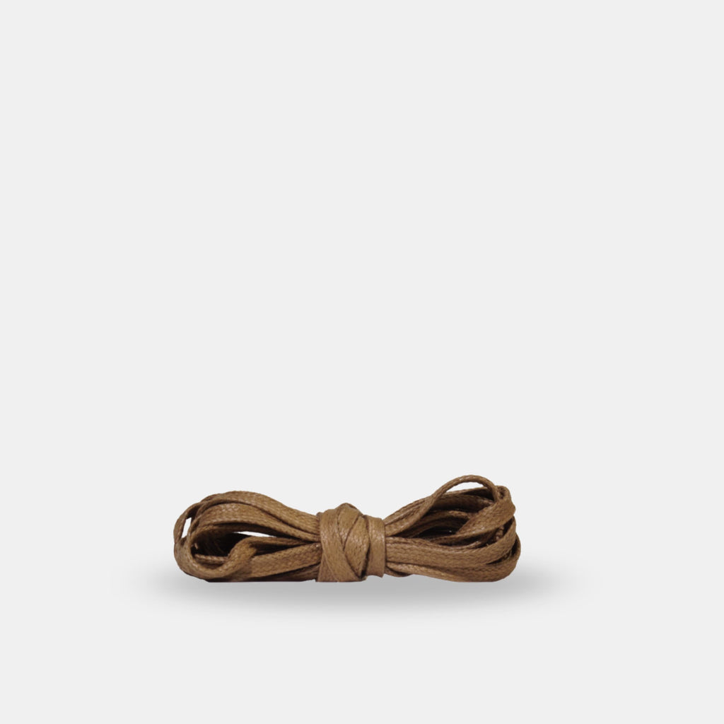 Cordones Algodón Encerado Plano - Tabaco