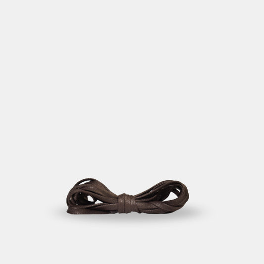 Cordones Algodón Encerado Plano - Chocolate