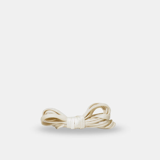 Cordones Algodón Encerado Plano - Crudo