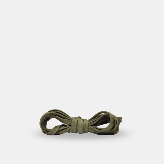 Cordones Algodón Encerado Plano - Verde
