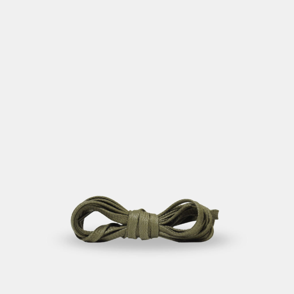 Cordones Algodón Encerado Plano - Verde
