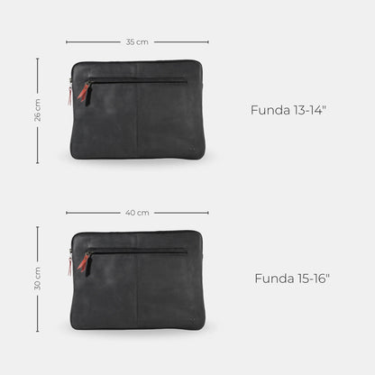 Funda Notebook Cuero Hudson - Negro