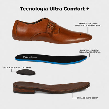 Zapato Cuero Hombre Gran Belt - Whisky
