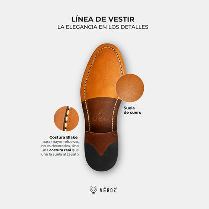 Zapato Cuero Hombre Gran Belt - Whisky