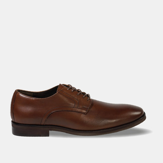 Zapato Cuero Hombre Manhattan - Cafe