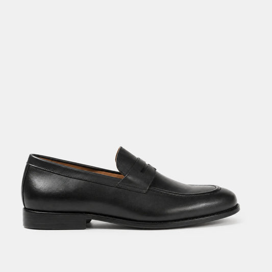 Mocasin Cuero Hombre Mazzini - Negro