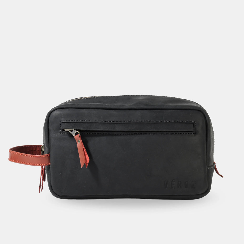 Neceser Cuero Tiber - Negro
