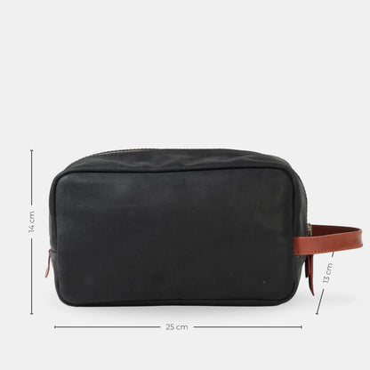 Neceser Cuero Tiber - Negro