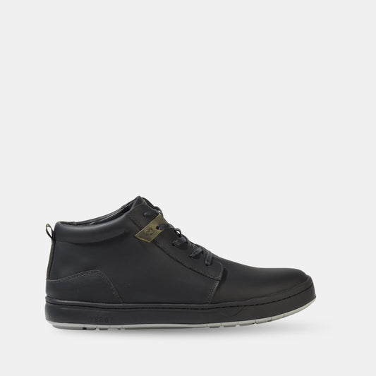 Zapatilla Mid Cuero Hombre Russky Mid - Negro