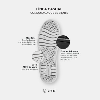 Zapatilla Mid Cuero Hombre Russky Mid - Negro