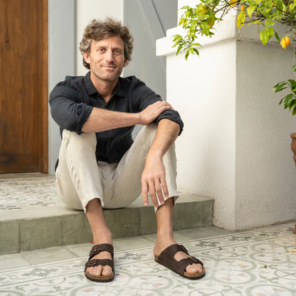 Sandalia Cuero Hombre Neuf - Chocolate