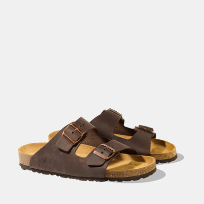 Sandalia Cuero Hombre Neuf - Chocolate