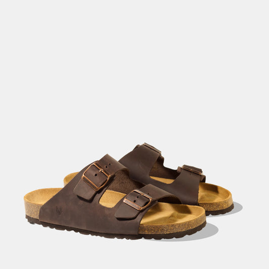 Sandalia Cuero Hombre Neuf - Chocolate