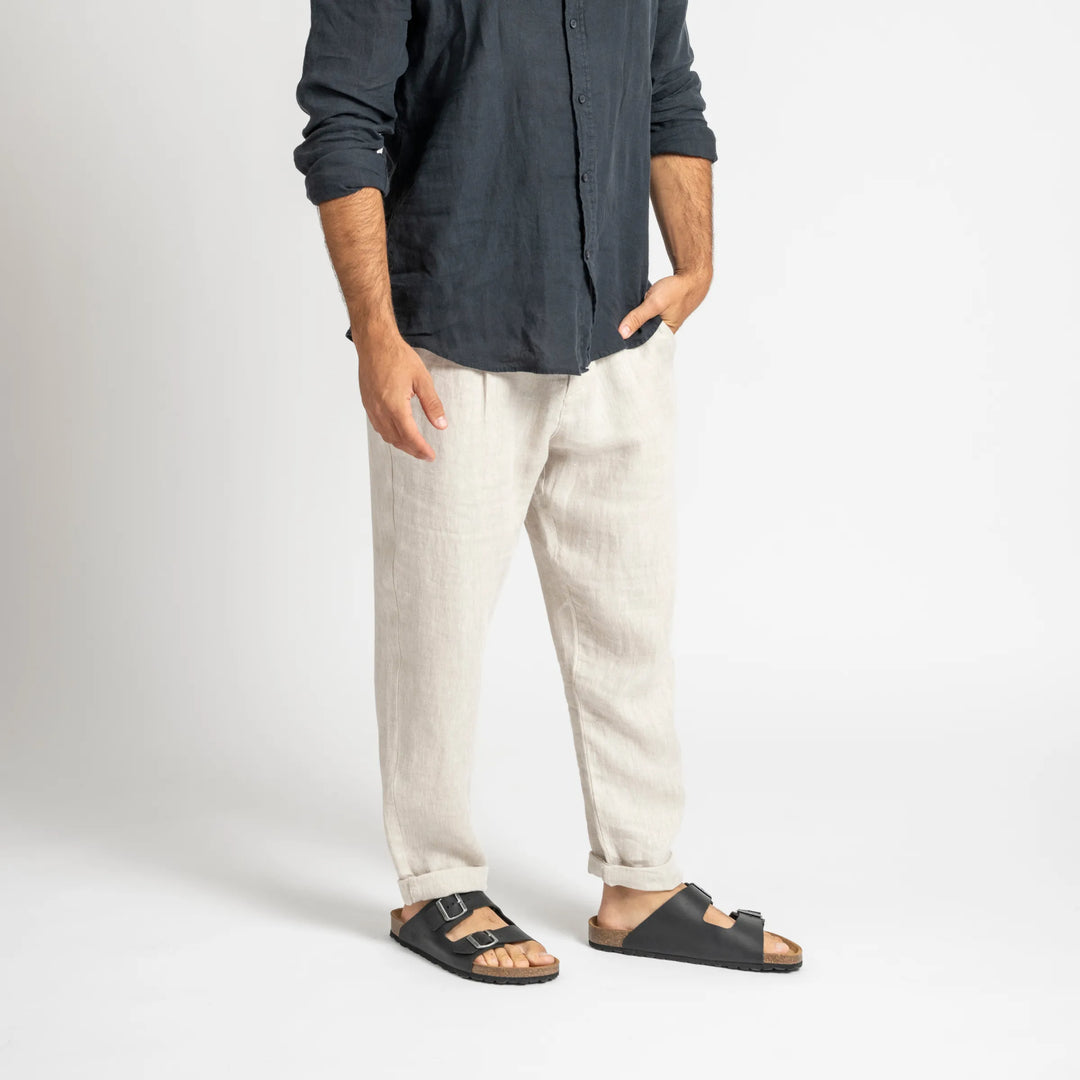 Sandalia Cuero Hombre Neuf - Negro