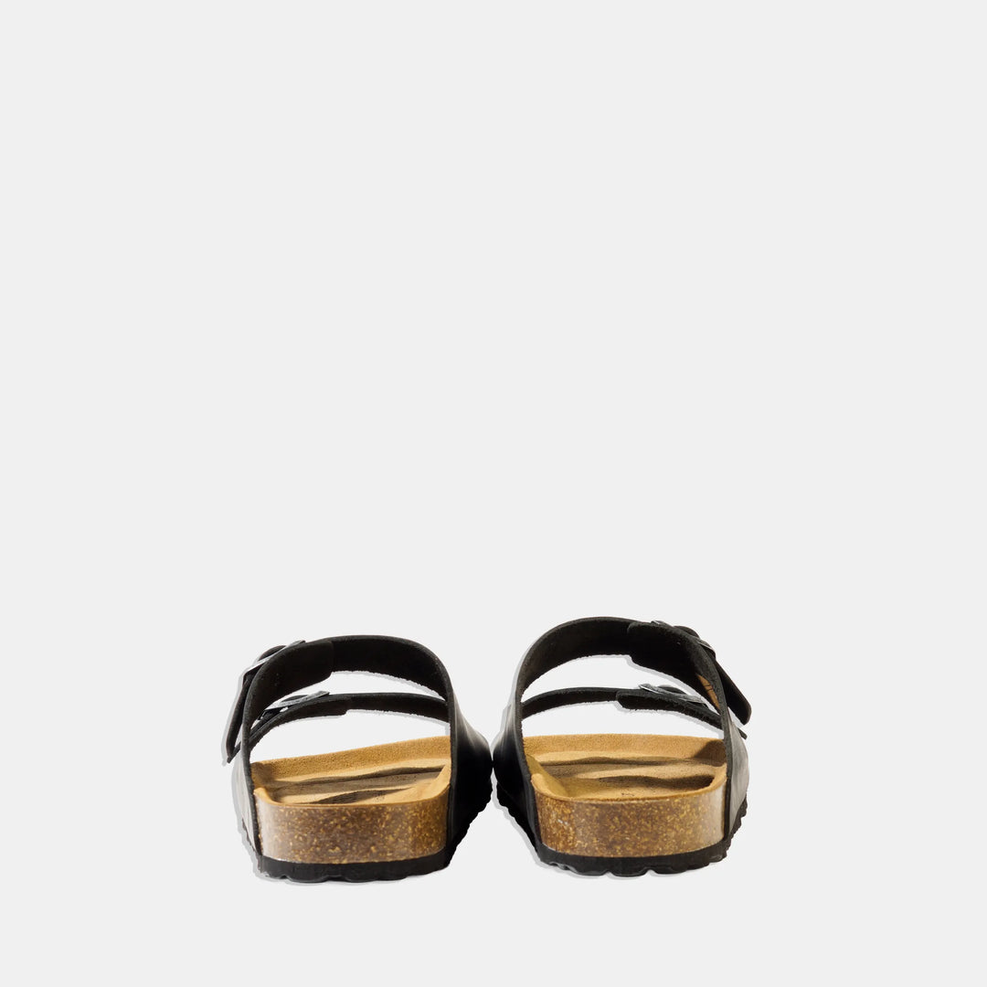 Sandalia Cuero Hombre Neuf - Negro