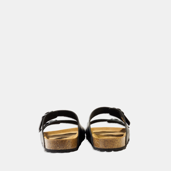 Sandalia Cuero Hombre Neuf - Negro